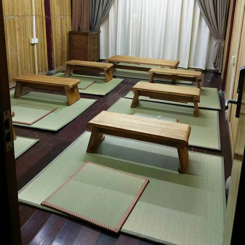 June Liangding as a Japan-style tatami mat rice straw mat brown mat pedalling rice mattress Home ground mat Bedroom Custom floating window mat