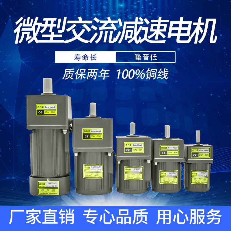 6W15W25W40W60W120W180W200W250W300W400W Gear-Adjustable Speed Reduction Motor for Mask Making Machine