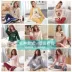 Bộ đồ ngủ nữ mùa xuân và mùa thu cotton dài tay mùa đông Bộ Pajama