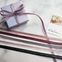 1cm South Korea imported tassel herringbone ribbon medium and high-grade baked flowers ribbon gift box packaging clothing accessories