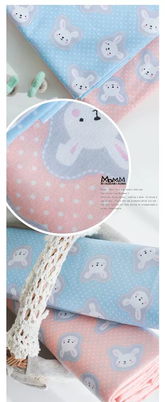 Meow meow cha mẹ quần áo phim hoạt hình bông bông bé áo bông trải giường cotton twill vải bằng tay - Vải vải tự làm vải thun borip