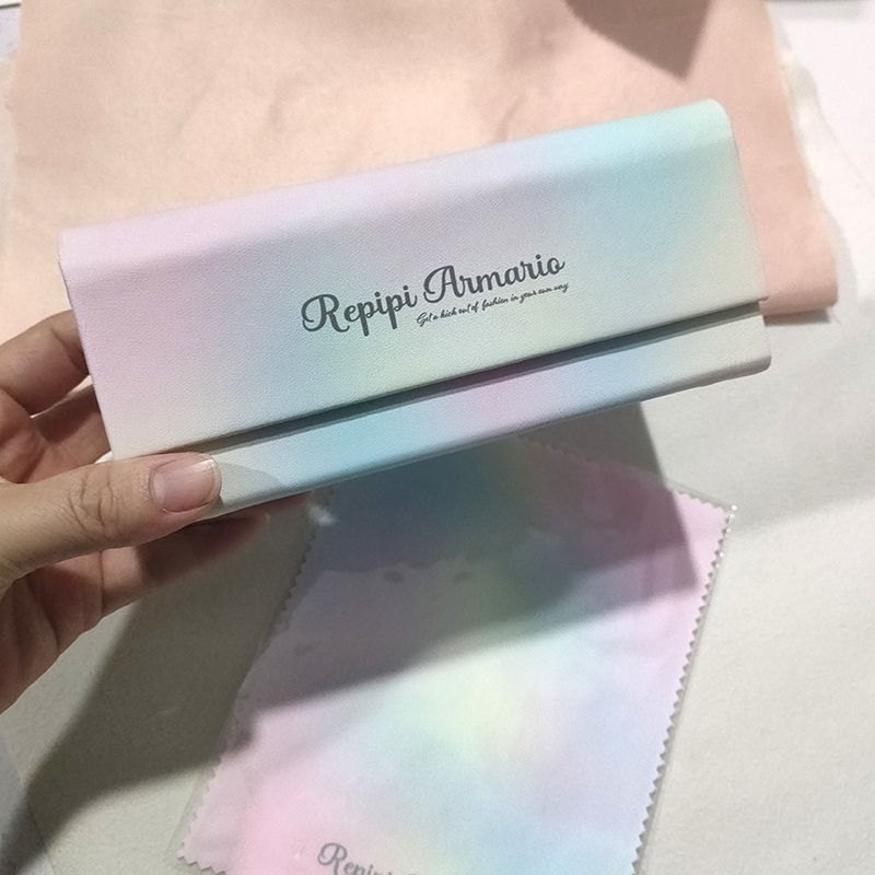 Little Fairy Super Fairy Glasses Case Gradient Color Rainbow Sunglasses Sun Box Large Myopia Glasses Storage Folding Box Japan Little Fairy Super Fairy Glasses Case Gradient Color Rainbow Sunglasses Sun Box Large Myopia Glasses Storage Folding Box Japan