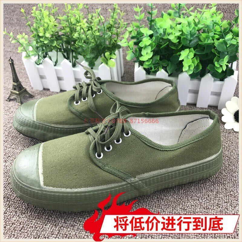 Liberation shoes farmland army green yellow sneakers men's and women's shoes military training labor protection work shoes non-slip wear-resistant cloth shoes