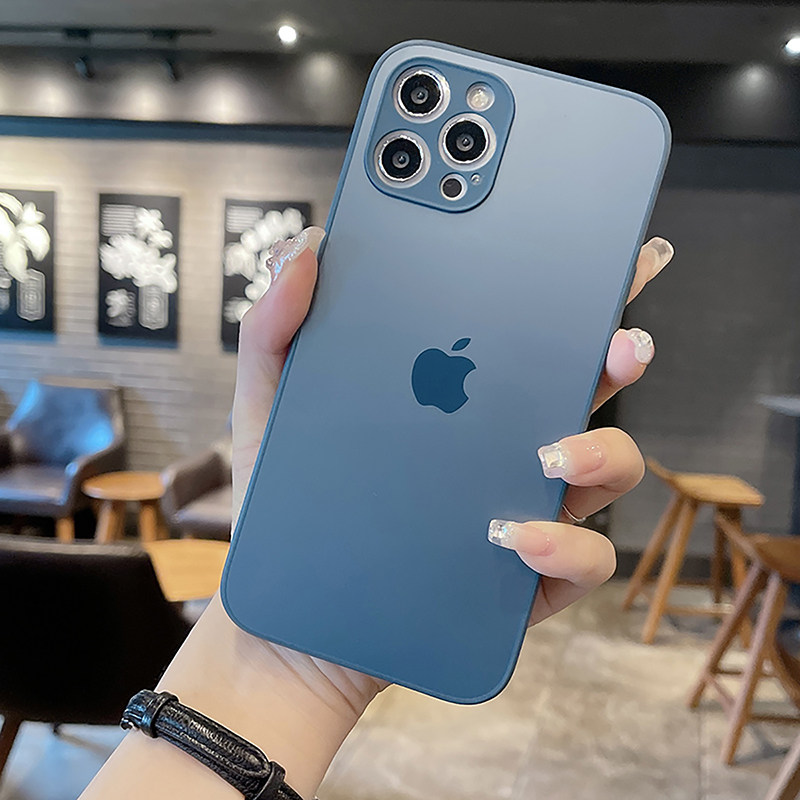 Suitable for Apple 12iPhone13 mobile phone protective shell frosted glass sound transfer shell original texture color anti-fall anti-fingerprint