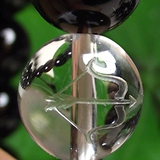 Натуральная вода, кварц, браслет из кварца, резное украшение-шарик для влюбленных, бусины ручной работы