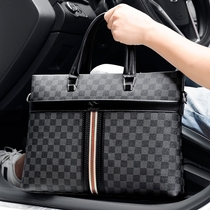 Hong Kong I TGREG Handbag Mens Trendy Temperament High-end Single Shoulder Diagonal Bag Light Luxury Fashion Large-capacity Briefcase