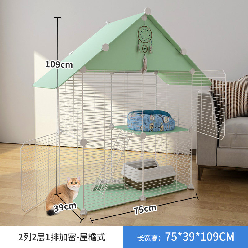 Pet multi-layer barbed wire cat cage home large luxury cat villa indoor cat cage stitching cat house small fresh