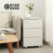 Love Rieth Bed Head Cabinet Plastic Drawer-type pulley bedside cupboards containing modern minimalist bedroom short cabinet Alice