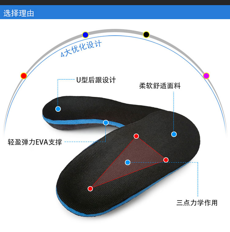 兒童扁平足矯正鞋墊寶寶內八字糾正墊X腿足外翻矯正足弓支撐鞋墊