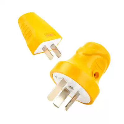 Three-pin plug power plug two-pin three-pin 10a 16A high-power triangle plug 2-pin without wire heat