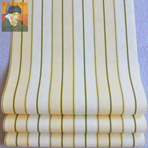 North American Import Blue Mountain Wallpaper American Countryside Refined Striped Book Room Background Wall Spot Wall Paper A Roll Half