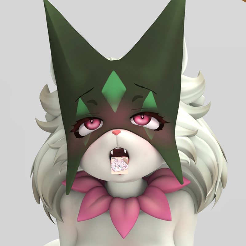 Non-In-Stock Taa-Studio Masked Cat Platinum Silicone Action Figure