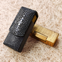 Private domain handmade custom-made genuine leather waist-mounted lighter protective cover suitable for Dunhill lighter leather case lighter case