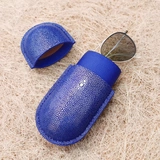 Большие трендовые портативные очки на солнечной энергии подходит для мужчин и женщин, из натуральной кожи