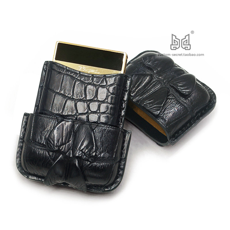 Lighter leather jacket avocado leather handmade custom genuine leather lighter cover original case package cover suitable for all penlang sound