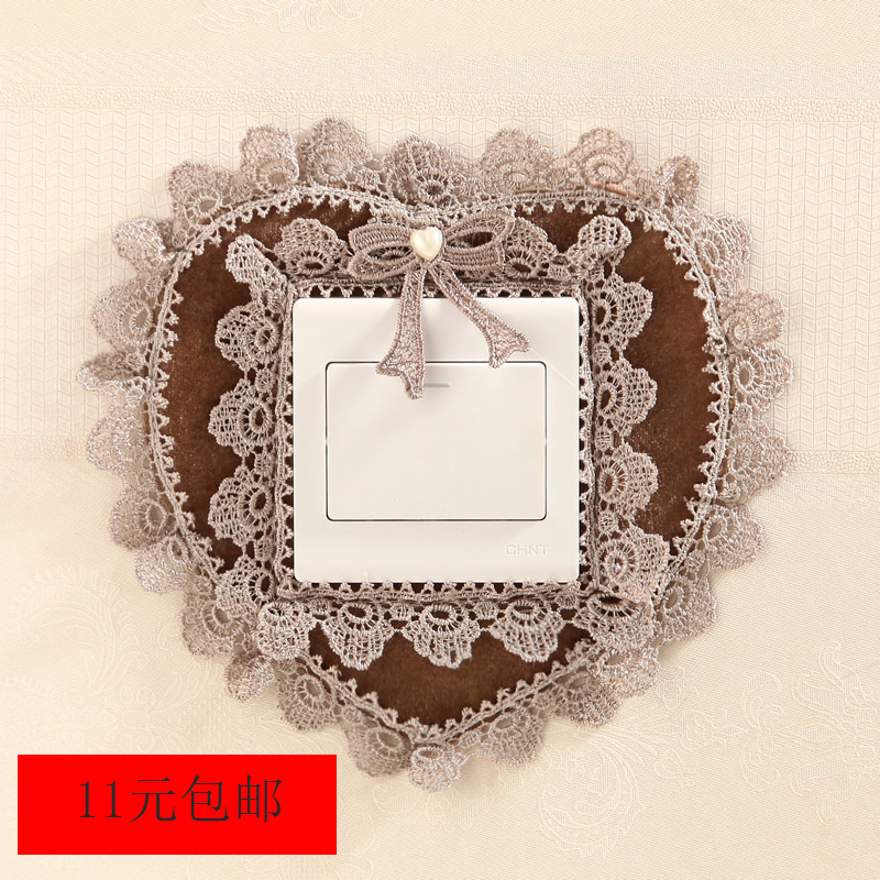 Switch Sticker Wall Sticker Protective Sleeve Cloth Art Minima Home Nordic Folk Red Art Panel Switch Socket Decoration