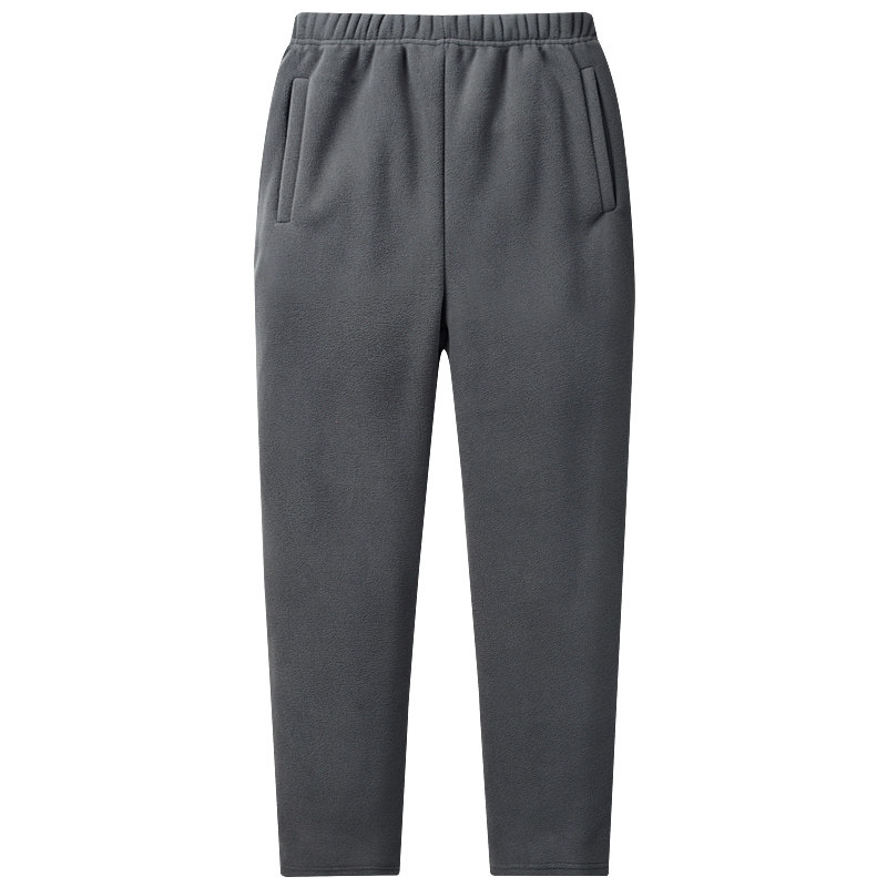 Autumn and winter thickened plus velvet windproof cold and warm outdoor fleece pants men's fleece plus size casual sports pants