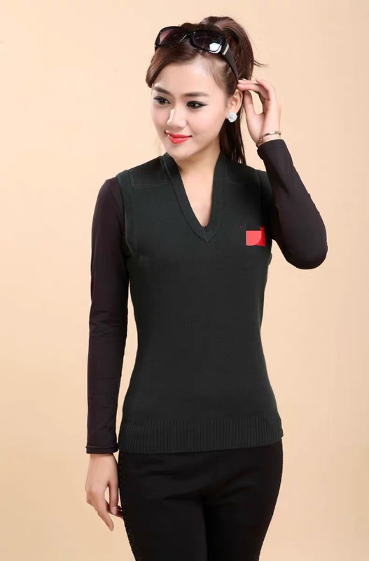 Beijing Qihua High-End Wool Vest for Women, Slim Fit Pure Wool Work Vest, Sweetheart Neckline Wool V-Neck