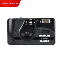 Spot British Ilford HARMAN Reusable135 point-and-shoot camera with flash 2-roll film set