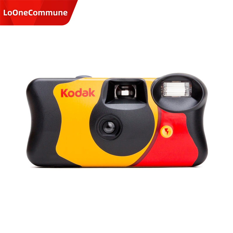 American Kodak Disposable Point-And-Shoot Film Camera Funsaver Powerflash Colorful with Flash Light