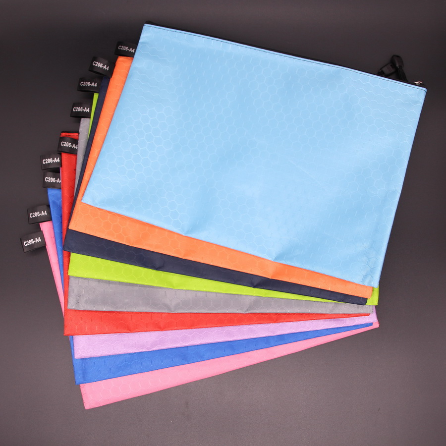 A4 zip file bag archive bag student paper collection bag subject bag transparent waterproof canvas kit custom-made-Taobao
