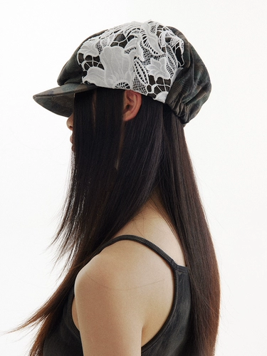 Conp 24s винтажный кружевной берет с камуфляжным принтом винтажный кружевной берет с камуфляжным принтом