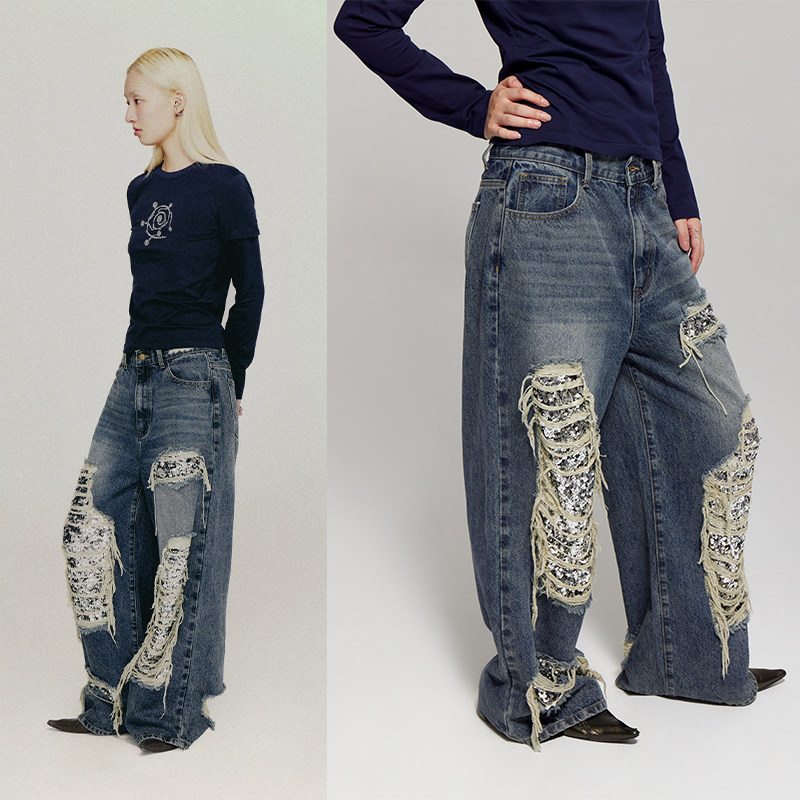 CONP 24SS Ripped Detail Jeans ジーンズ デニム｜レディース