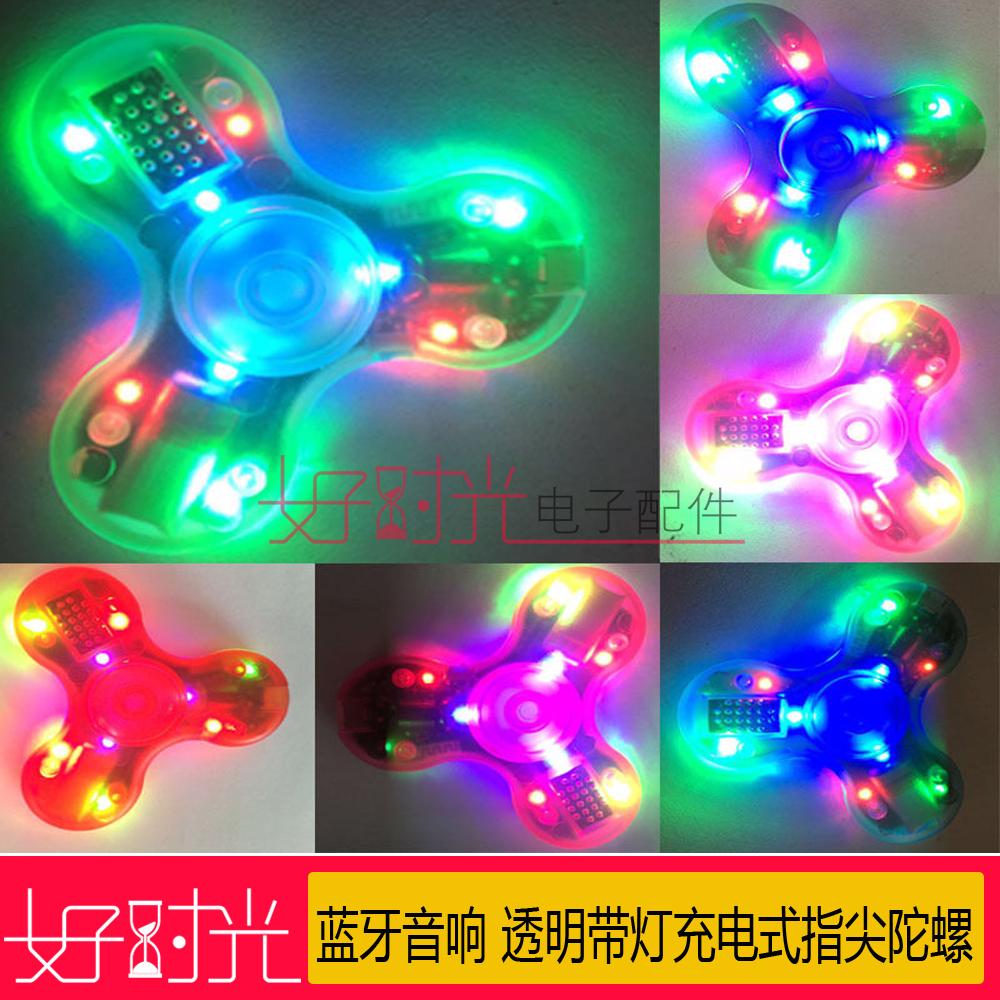 New Transparent Bluetooth Speaker Fidget Spinner with LED Charging Fidget Spinner Transparent Crystal Fidget Spinner - Taobao