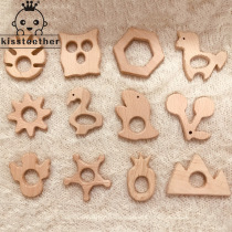 Beech animal tooth gum molars toys beech wood crafts ornaments baby teeth toys grinding sticks glue