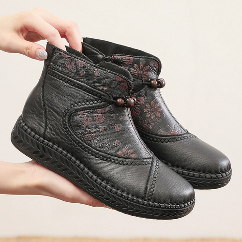 Зимние слипоны, обувь, утепленные туфли, удерживающие тепло нескользящие сапоги для матери, мягкая подошва