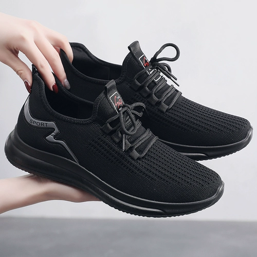 Слипоны, дышащая нескользящая спортивная обувь для отдыха, мягкая подошва, для среднего возраста