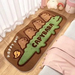 만화 귀여운 동물 모방 캐시미어 침실 침대 옆 담요 어린이 스트립 바닥 매트 거실실 두꺼운 소파 카펫