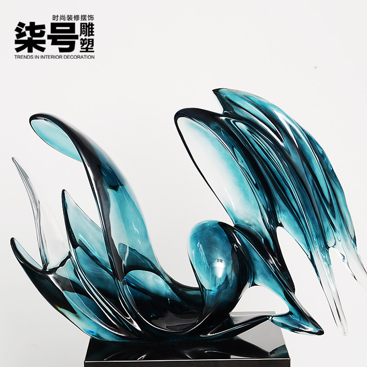 Sample House Display Center Transparent Sculpture Creative Pendulum Piece Hotel Aisle Villa Genguan Home Art Decoration Craft Gift Hem Accessories