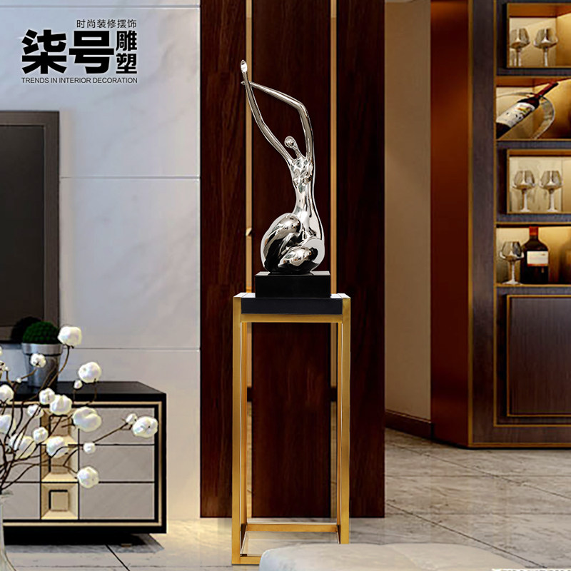 Female Body Abstract Electroplating Sculptures Artwork Creative Characters Swing Pieces Modern Hotel Living Room Home Soft Decorations