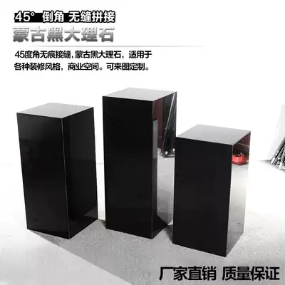 Sample house display center Creative decoration display table Mongolian black decoration entrance Hotel decoration Abstract sculpture Marble base