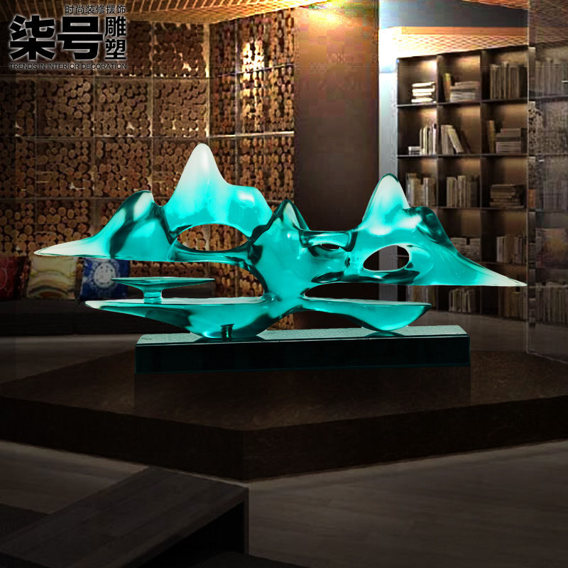 Transparent Resin Pendulum Decoration Hotel Clubhouse Office Desktop Abstract Sculpture Crafts Gift Hem Accessories Modern Soft Decorative Artwork