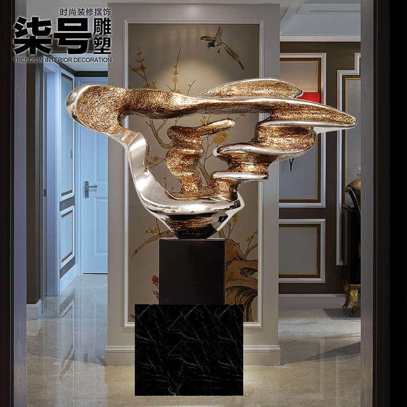 Modern Creative Abstract Sculpture Pendulum-like Hotel Decent Board Room Living Room Desktop Genguan Artwork Home Soft Adornment
