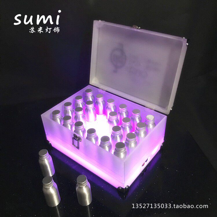 Bar Luminous Cocktail box Custom VIP Cup Box Nightfield Creative LED Cocktail Aluminum Bottle Dry Ice Wine Box