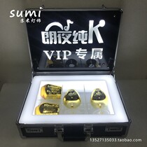 Bar luminous private custom wine glass password box VIP exclusive glass cocktail wine box KTV VIP wine set