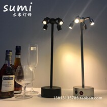 LED bar charging desk lamp Creative personality high pole table lamp Candlestick lamp Music restaurant Cafe desk lamp