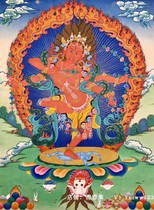  Fine color gold works of Ming Buddha mother Nepal pure hand-painted pure handmade Tibetan Thangka hanging paintings increase popularity