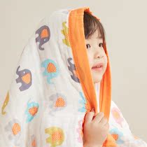 Japanese baby pure cotton bath towels ultra soft six-layer gauze All cotton preliminary newborn baby cuddle to be absorbed by children