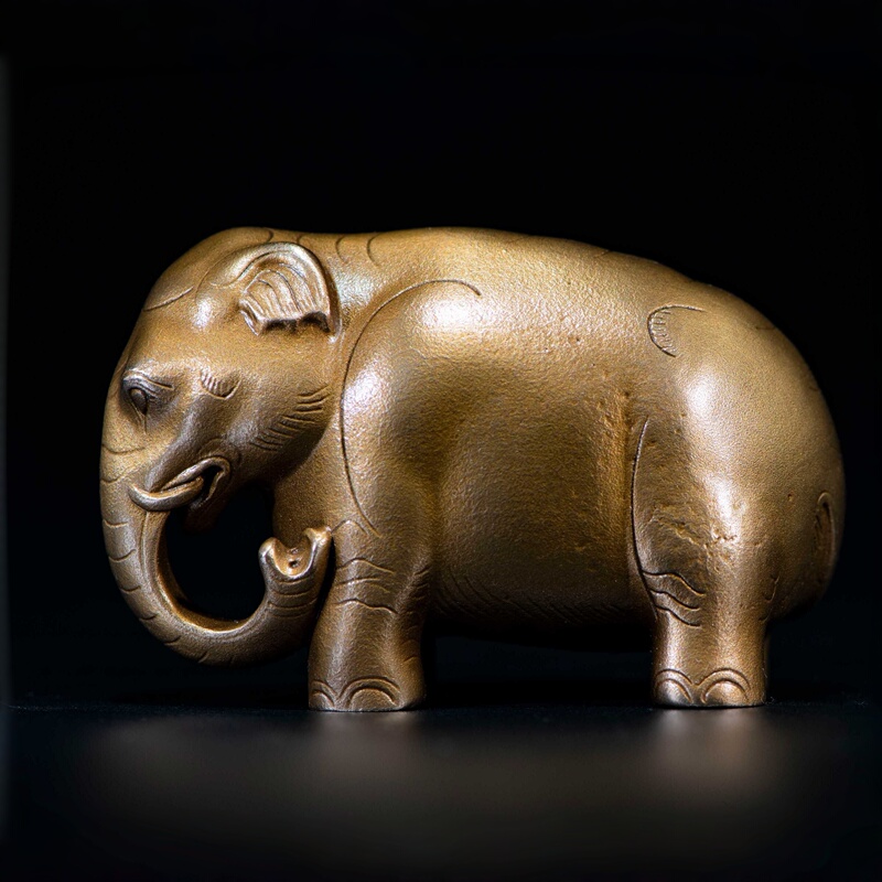Ogrm Aoguima Great British Museum Peaceful Elephant He Hongqing Han Dynasty Jade Elephant Replica Bronze Ornament Decoration