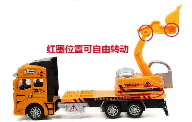 Hợp kim kỹ thuật xe mô hình máy xúc trộn xe tải cháy xe tải trailer xe tải trẻ em mô hình xe - Chế độ tĩnh