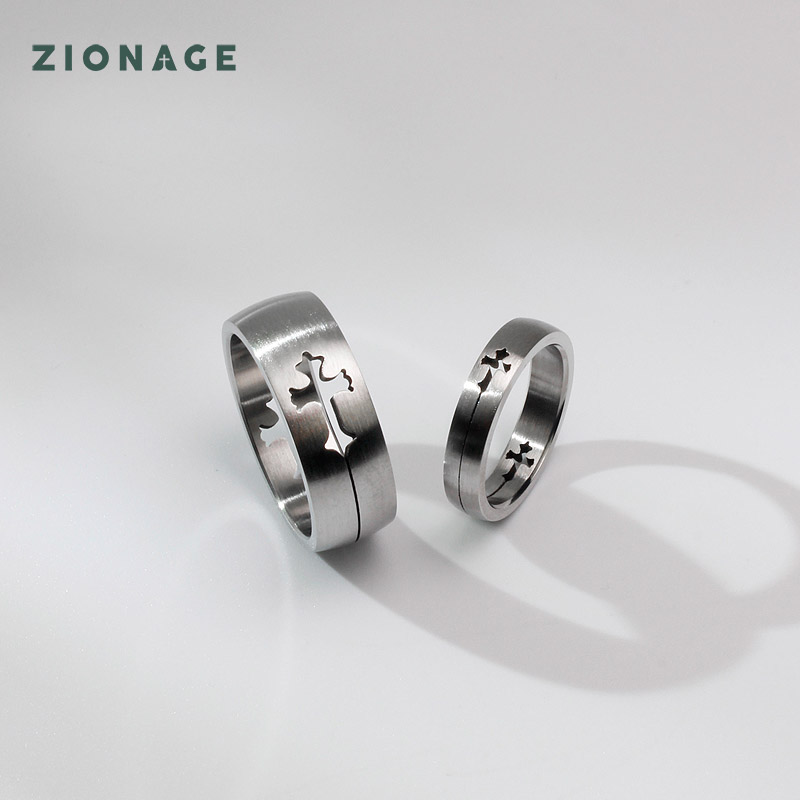 No Denunciation Titanium Steel Cross Lovers Ring Fashion Male Ring Schoolgirl Tail Ring Couple A Pair of Rings Pair