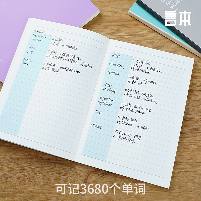 (Script) A5 Portable Single Word Book Memorize English Accumulation Memory Small Book Thick Pocket Notebook Examination Level 4
