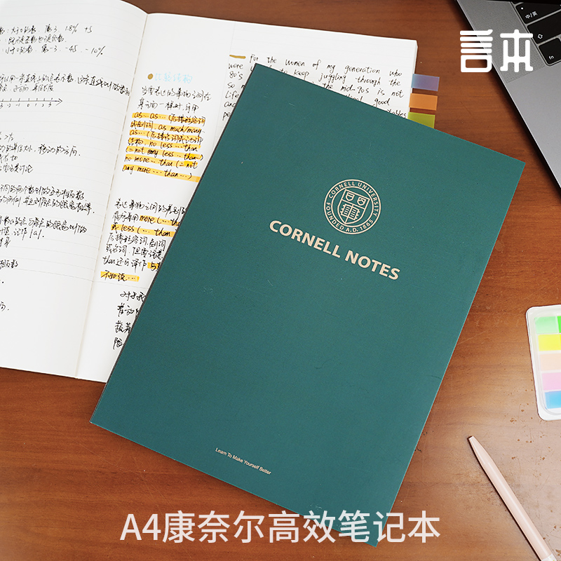 Word of the word] A4 Cornell Notebook horizontal version 5R Memory Law Classroom Note student Benzi Literary Brief