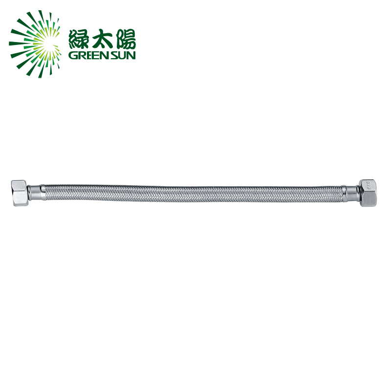 Green sun water inlet hose water heater double hole faucet inlet pipe toilet stainless steel woven pipe