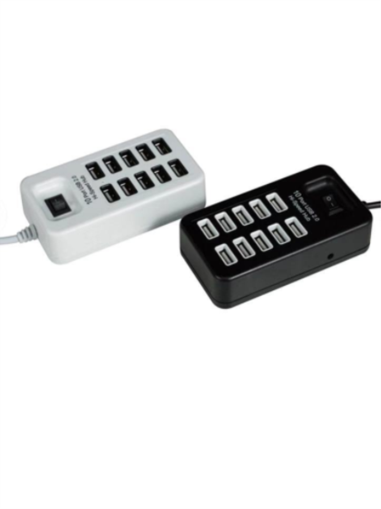 USB Hub Splitter One-To-Four, One-To-Ten Converter, High-Speed Expansion 10-Port Hub Hub Expander