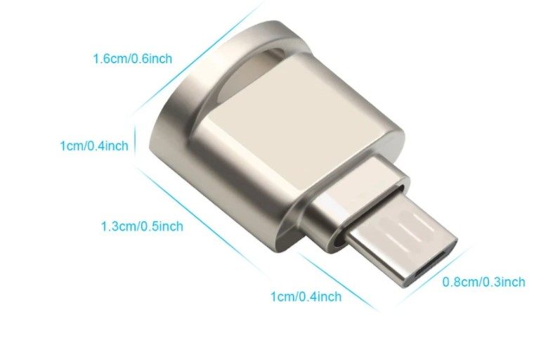 Mini phone TF card reader metal otg android micro tf memory card android phone otg adapter